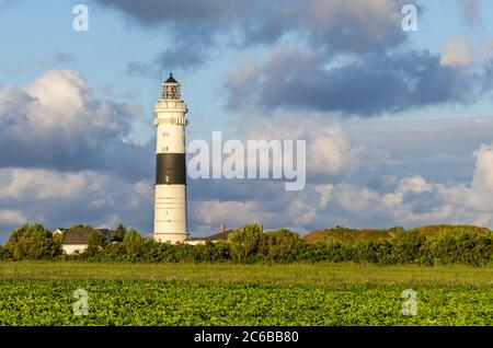 Lighthouse in rural landscape in Northern Germany in summer Stock Photo