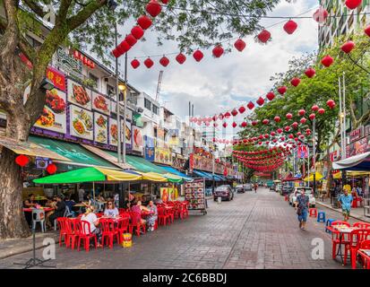 Jalan Alor, a street in the Golden Triangle famous for its food and drink, Kuala Lumpur, Malaysia Stock Photo