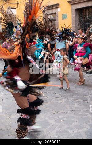 Indigenous dancers , San Miguel de Allende, Mexico Stock Photo - Alamy