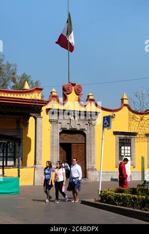 The colonial Town Hall Palace at Coyoacan in Mexico City