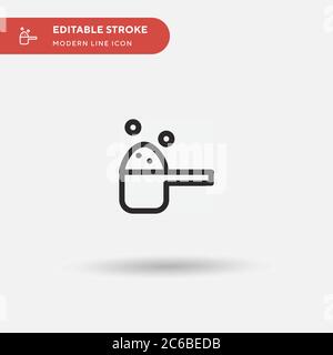 Washing Powder Simple vector icon. Illustration symbol design template for web mobile UI element. Perfect color modern pictogram on editable stroke. W Stock Vector