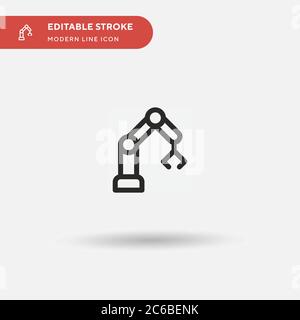 Mechanical Arm Simple vector icon. Illustration symbol design template for web mobile UI element. Perfect color modern pictogram on editable stroke. M Stock Vector