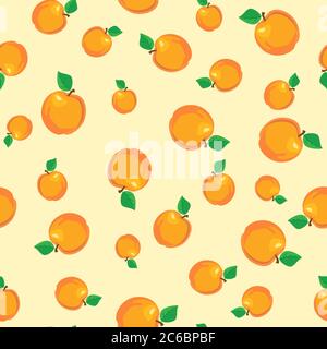A seamless background of peaches or apricots. EPS10 vector format Stock Vector