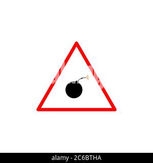 warning bomb vector design template illustration Stock Vector