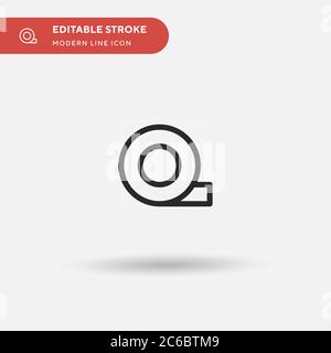 Duct Tape Simple vector icon. Illustration symbol design template for web mobile UI element. Perfect color modern pictogram on editable stroke. Duct T Stock Vector