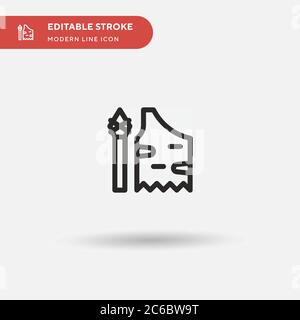 Troglodyte Simple vector icon. Illustration symbol design template for web mobile UI element. Perfect color modern pictogram on editable stroke. Trogl Stock Vector