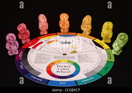 Jelly baby colour wheel Stock Photo