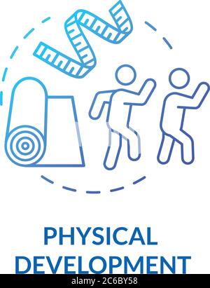 Kids physical development concept icon. Preschooler, toddler activities ...