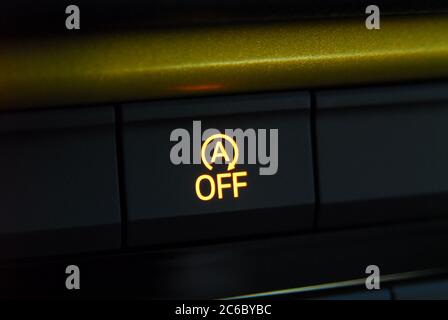 Stop-start system. The stop-start system for more efficient fuel consumption. Stock Photo