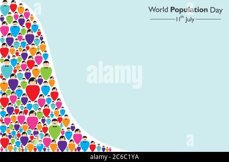 Illustration of World Population Day observed on 11th July Stock Vector