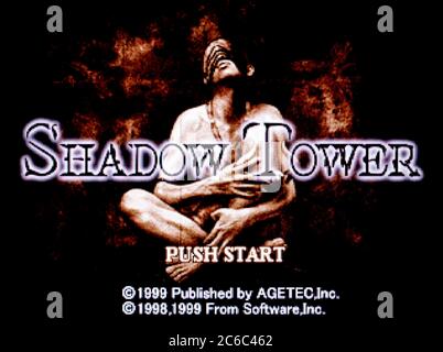 Shadow Tower - Sony Playstation 1 PS1 PSX - Editorial use only