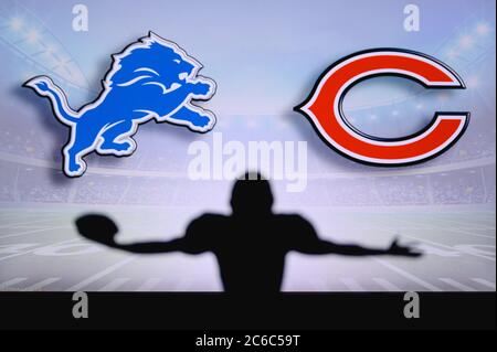 Detroit Lions vs. Chicago Bears Stock Photo