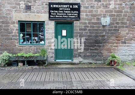 Former office building of Nathaniel Wheatcroft at Cromford Wharf in Derbyshire Stock Photo