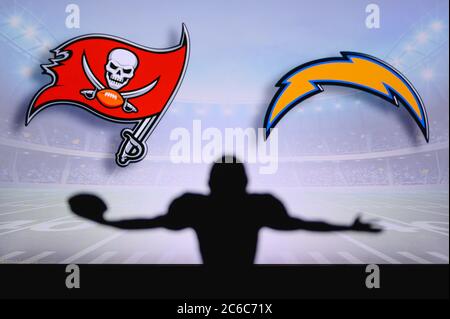 Tampa Bay Buccaneers Los Angeles Chargers Fans Support Nfl Game