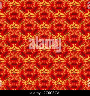 Chinese asian dragon style seamless pattern background. Traditional vector ornament. Stock Vector