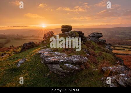 Tunhill Rocks sunset Stock Photo - Alamy