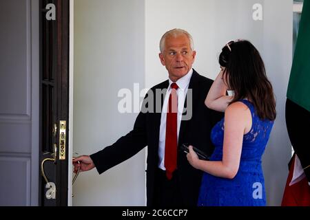 Washington, DC, USA. 8th July, 2020. Peter Navarro, director of the National Trade Council, arrives at the West Wing of the White House in Washington, DC, U.S., on Wednesday, July 8, 2020. Credit: Al Drago/Pool via CNP | usage worldwide Credit: dpa/Alamy Live News Stock Photo