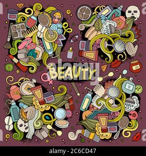 Colorful vector doodles cartoon set of disco music objects combinations ...