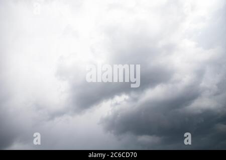 Gray clouds in the sky, cloudy rainy sky Stock Photo