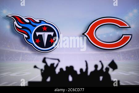 Tennessee Titans vs. Buffalo Bills. Fans support on NFL Game