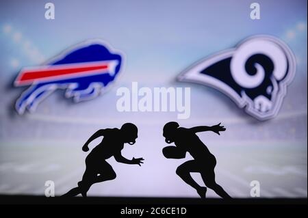 Buffalo Bills Los Angeles Rams Fans Support Nfl Game Silhouette – Stock  Editorial Photo © kovop58@gmail.com #390619330