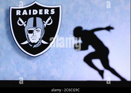 Indianapolis, Indiana, USA. 02nd Jan, 2022. Las Vegas Raiders honor John  Madden with a JM helmet sticker during NFL football game action between the  Las Vegas Raiders and the Indianapolis Colts at