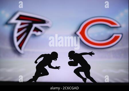 Atlanta Falcons vs. Chicago Bears. Fans support on NFL Game