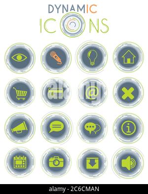 microphone vector icons for user interface design Stock Vector Image ...