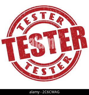 Tester sign or stamp on white background, vector illustration Stock Vector