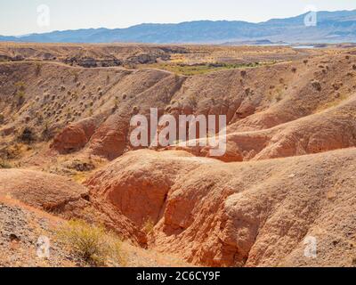 Beautiful nature landscape around Bluff Trail of Lake Mead, Las Vegas, Nevada Stock Photo