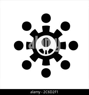 People network icon isolated on white background. People network icon in trendy design style. Stock Vector