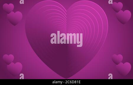 Abstract Design of heart on valentine backgrounds Stock Vector