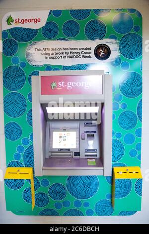 St George Bank Aboriginal ATMs supporting NAIDOC Week outside the ...