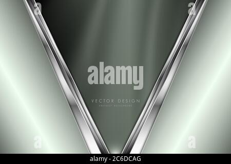 Metallic background luxury of green modern design. Stock Vector