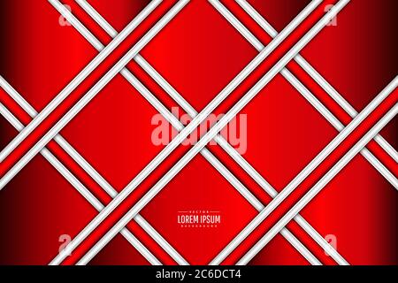 Metallic of red  modern design. Stock Vector