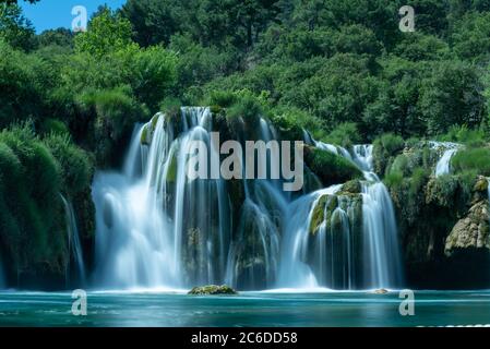 KRKA Waterfalls in Croatia Stock Photo