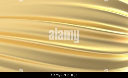 3d realistic texture gold fabric, golden silk, foil. Vector  Stock Vector