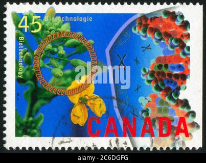 CANADA - CIRCA 1996: stamp printed by Canada, shows Biotechnology, circa 1996 Stock Photo