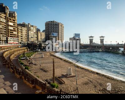 the famous stanley bridge in Alexandria Stock Photo