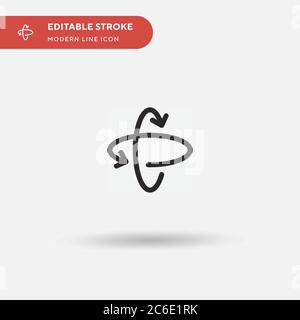 Degree Simple vector icon. Illustration symbol design template for web mobile UI element. Perfect color modern pictogram on editable stroke. Degree ic Stock Vector
