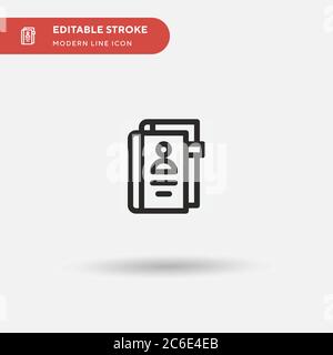 Identity Simple vector icon. Illustration symbol design template for web mobile UI element. Perfect color modern pictogram on editable stroke. Identit Stock Vector