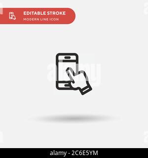 Touch Screen Simple vector icon. Illustration symbol design template for web mobile UI element. Perfect color modern pictogram on editable stroke. Tou Stock Vector