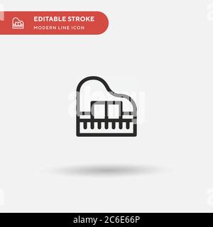 Piano Simple vector icon. Illustration symbol design template for web mobile UI element. Perfect color modern pictogram on editable stroke. Piano icon Stock Vector