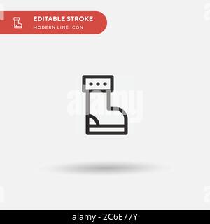 Boot Simple vector icon. Illustration symbol design template for web mobile UI element. Perfect color modern pictogram on editable stroke. Boot icons Stock Vector