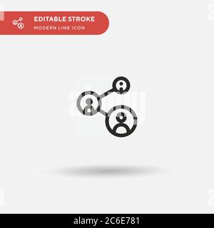 Contacts Simple vector icon. Illustration symbol design template for web mobile UI element. Perfect color modern pictogram on editable stroke. Contact Stock Vector