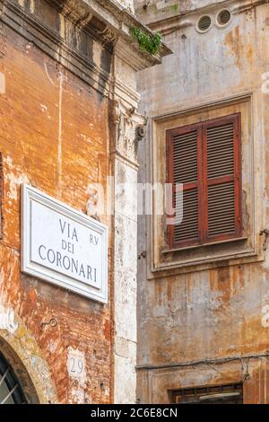 Italy, Lazio, Rome, Ponte, Via dei Coronari Stock Photo