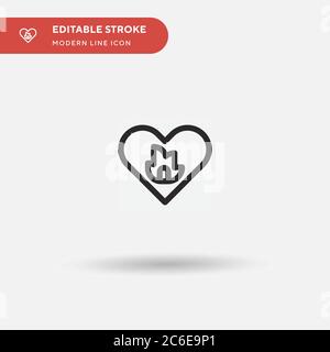 Passion Simple vector icon. Illustration symbol design template for web mobile UI element. Perfect color modern pictogram on editable stroke. Passion Stock Vector