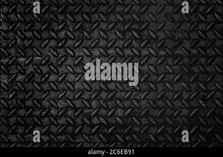 Black corrugated steel plate texture Stock Photo