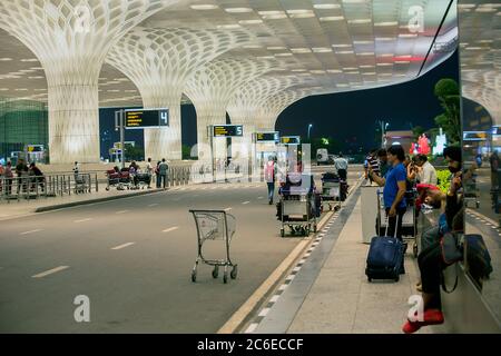 New terminal building Mumbai, Maharashtra, India Terminal 2, Mumbai International Airport,chathrapati sivaji international terminal Stock Photo