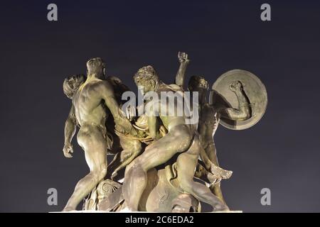 Trieste / Italy - January 13, 2020: Commemorative sculpture of the first world war in Trieste, Italy, on the hill of San Giusto Stock Photo